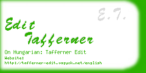 edit tafferner business card